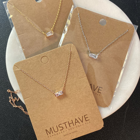 Baguette Solo Necklace