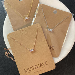 Baguette Solo Necklace