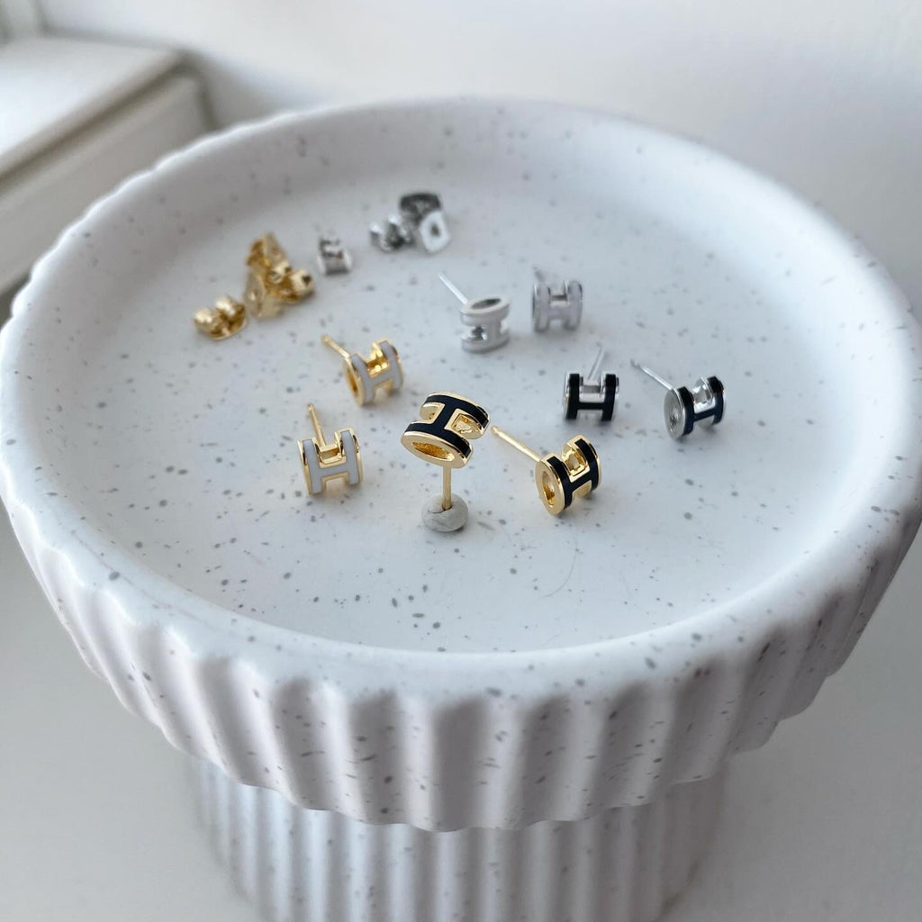 H Luxe Enamel (mini) Earrings
