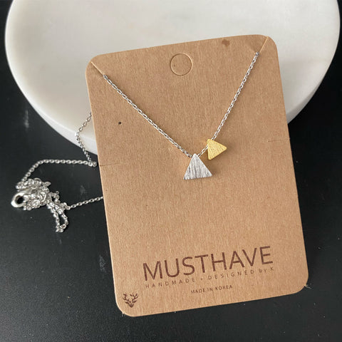 Double Triangle Necklace