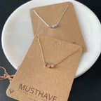 Triple Square Cluster Necklace