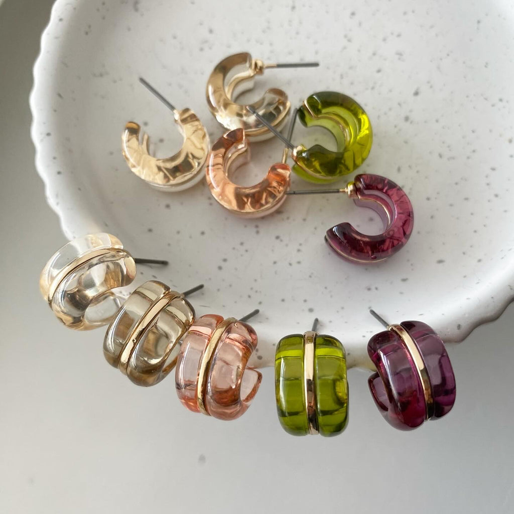 Gold Standard See-Through Mini Hoop Earrings