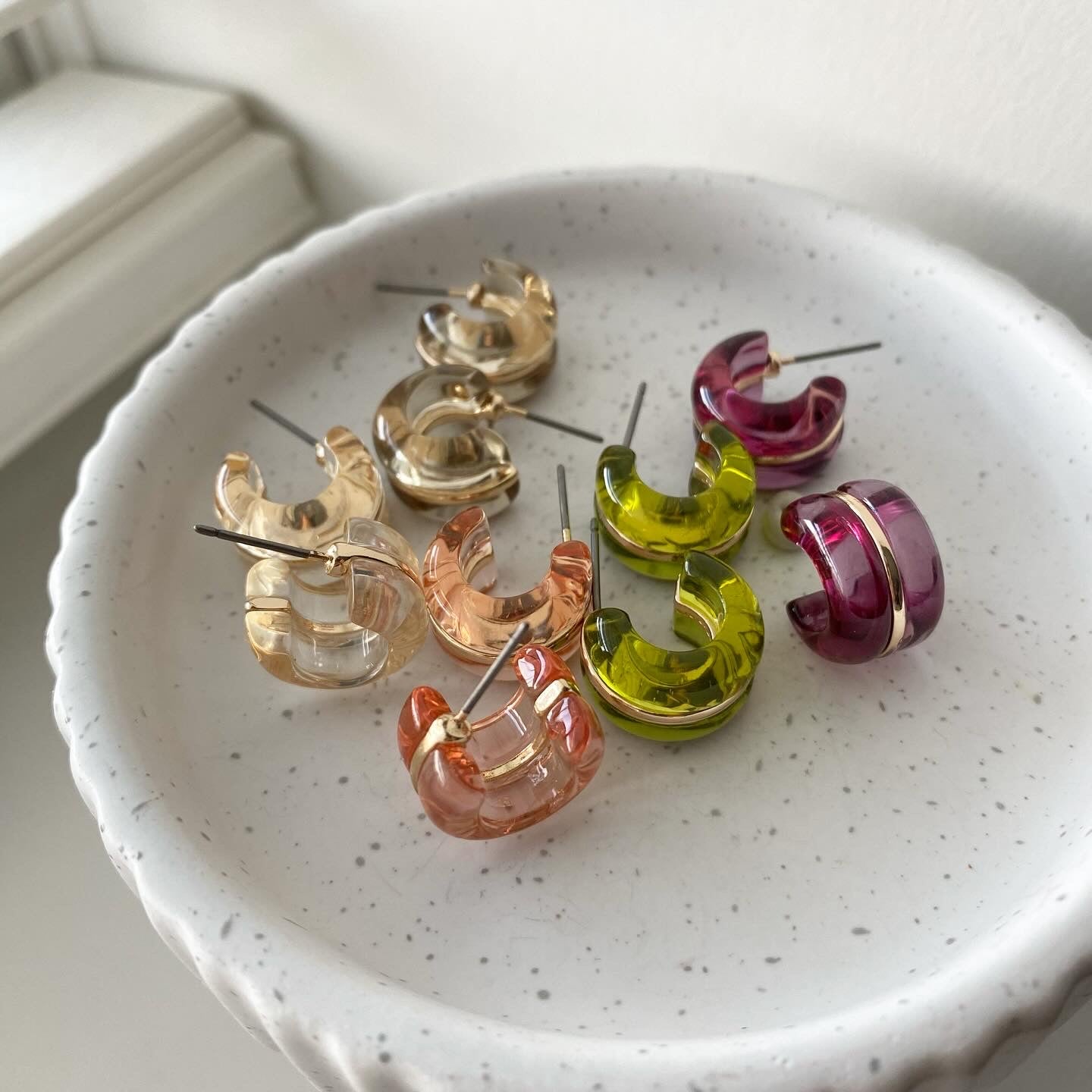 Gold Standard See-Through Mini Hoop Earrings