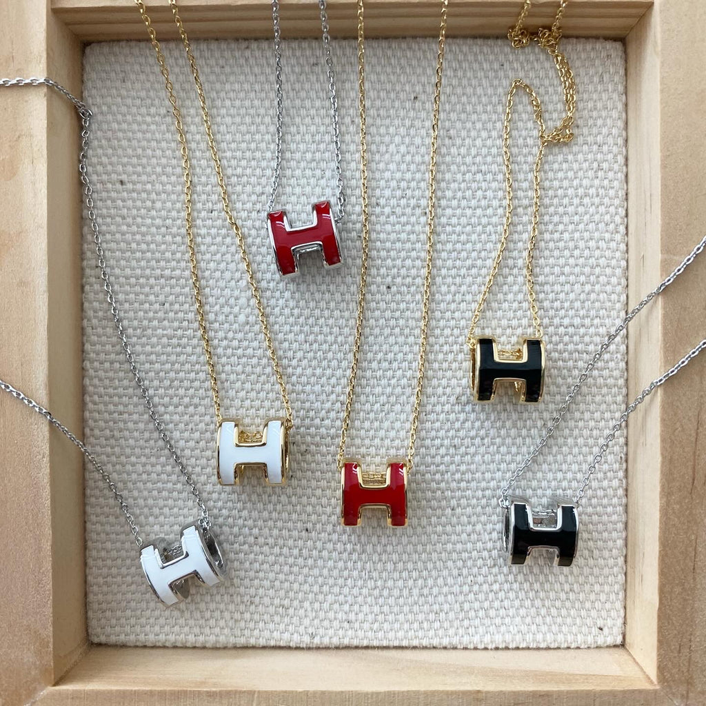 H Luxe Enamel Necklace