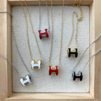 H Luxe Enamel Necklace