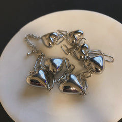 Bubble Puff Heart Necklace