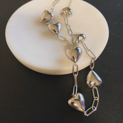 Bubble Puff Heart Necklace