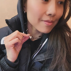 Bubble Puff Heart Necklace
