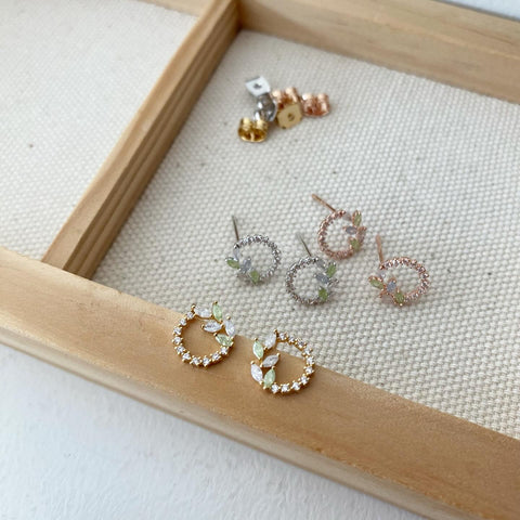Leaf Loop Earrings