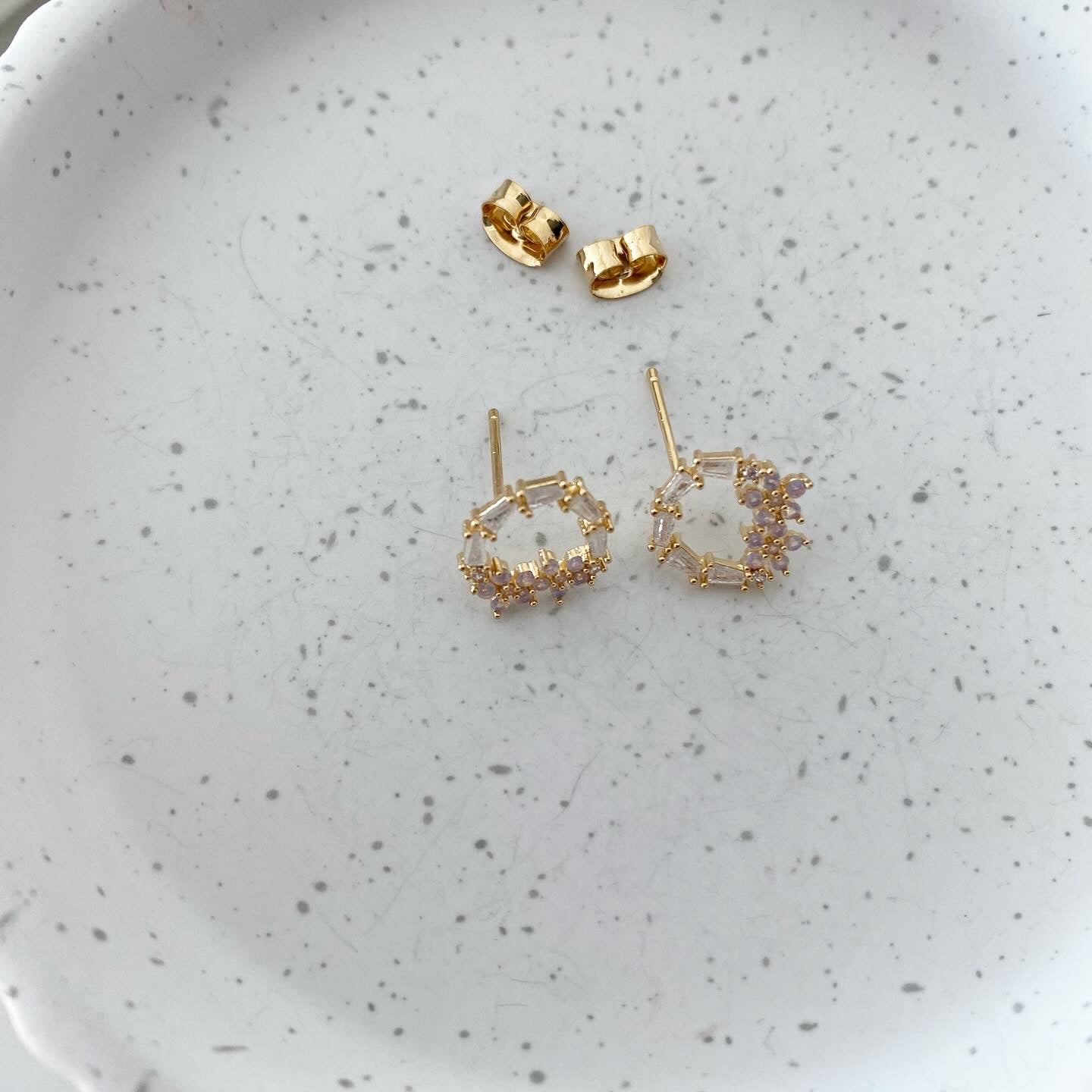 Double Flower Loop Earrings