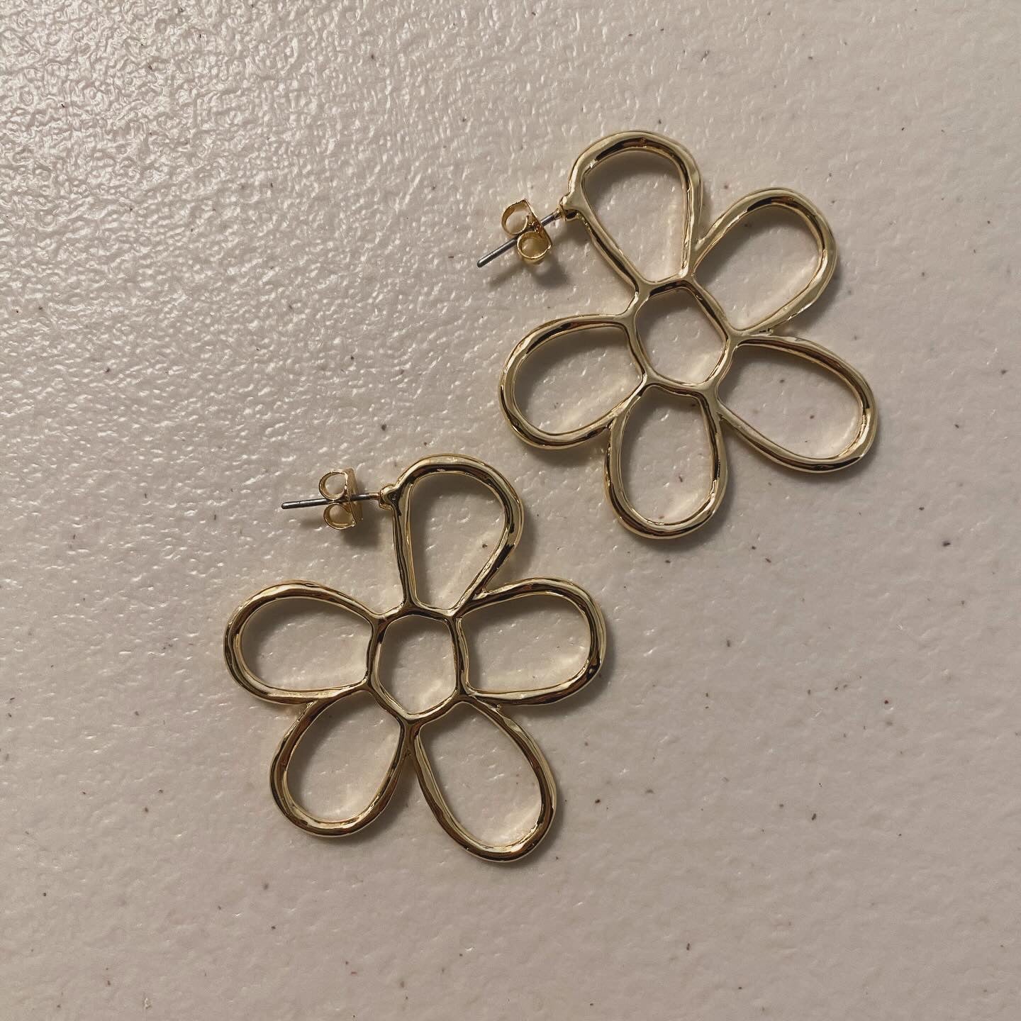 Flower Hoop Earrings