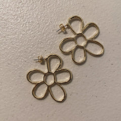 Flower Hoop Earrings