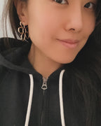 Flower Hoop Earrings