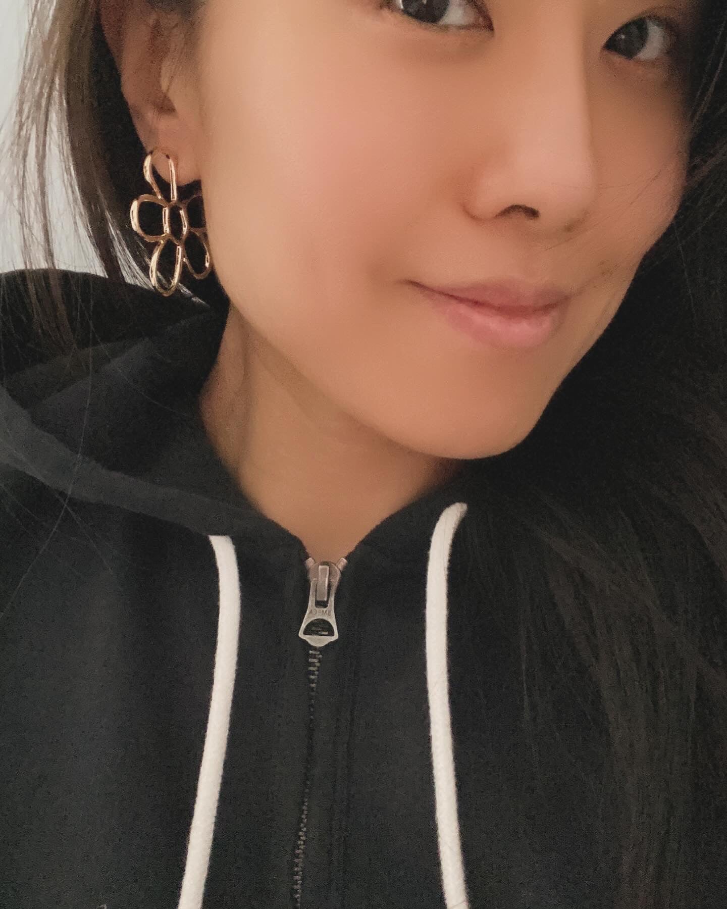 Flower Hoop Earrings