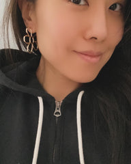 Flower Hoop Earrings