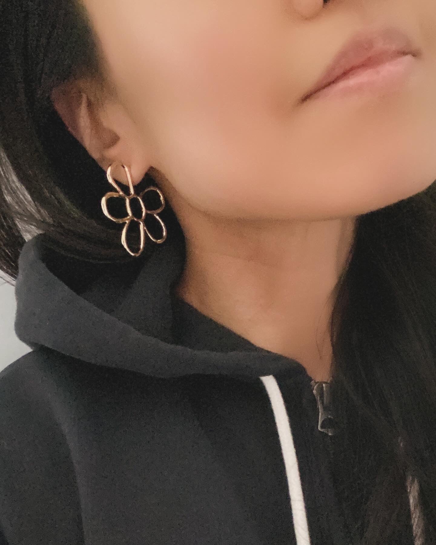 Flower Hoop Earrings