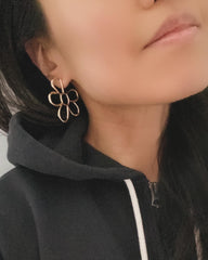 Flower Hoop Earrings
