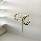 Dotty Clover Inlay Hoop Earrings