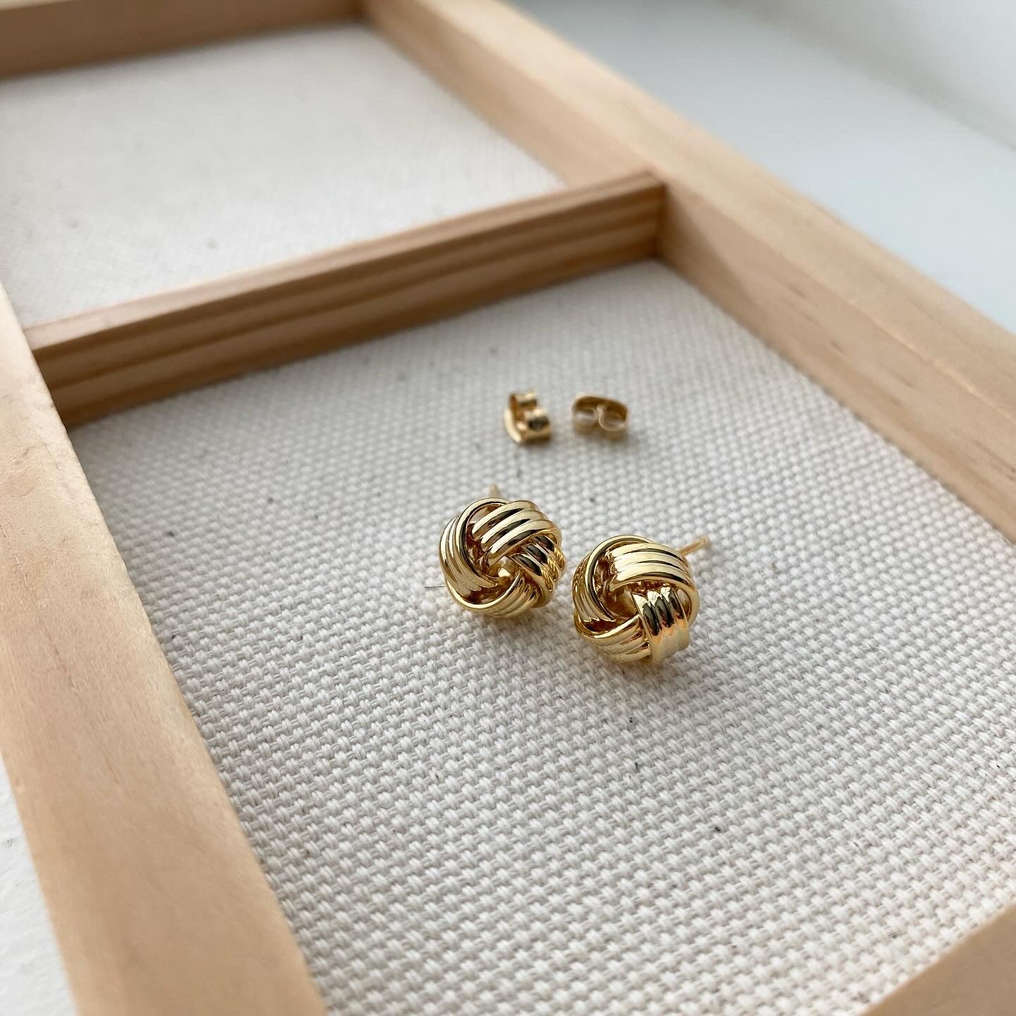 Textured Knot Earrings