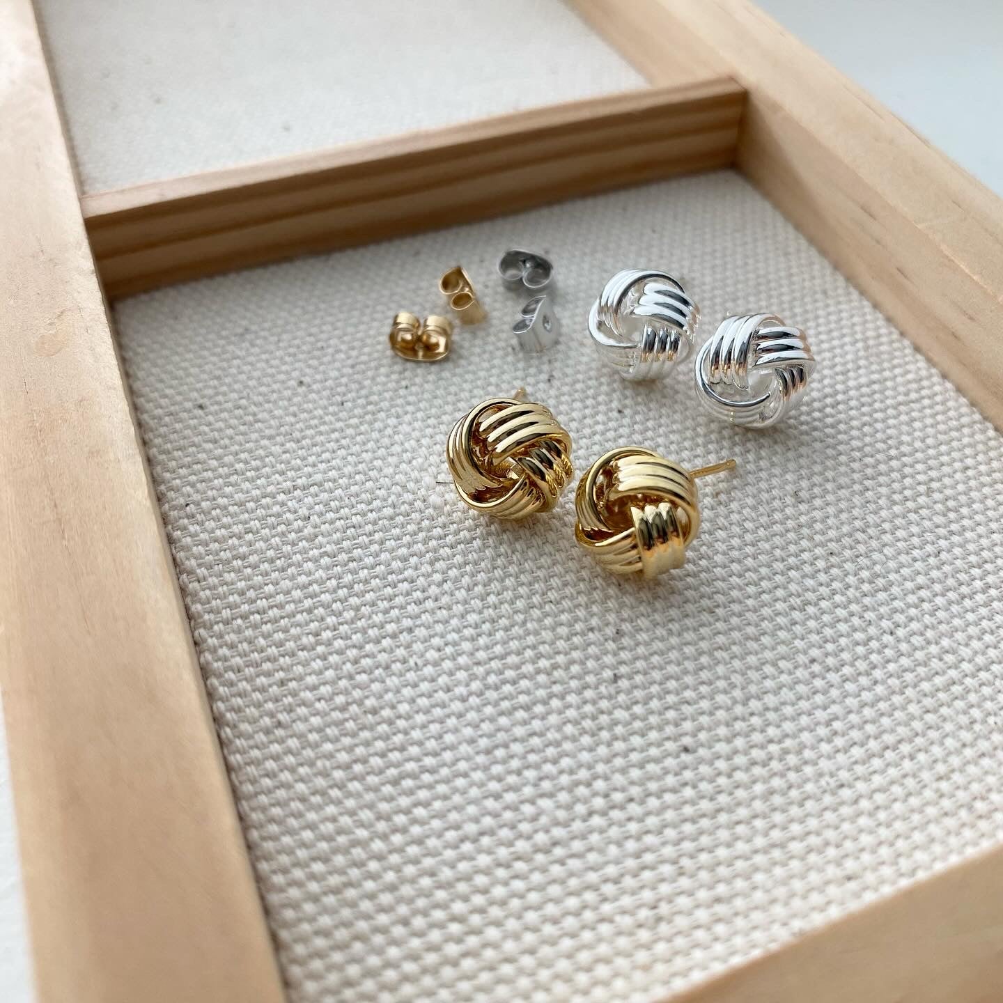 Textured Knot Earrings