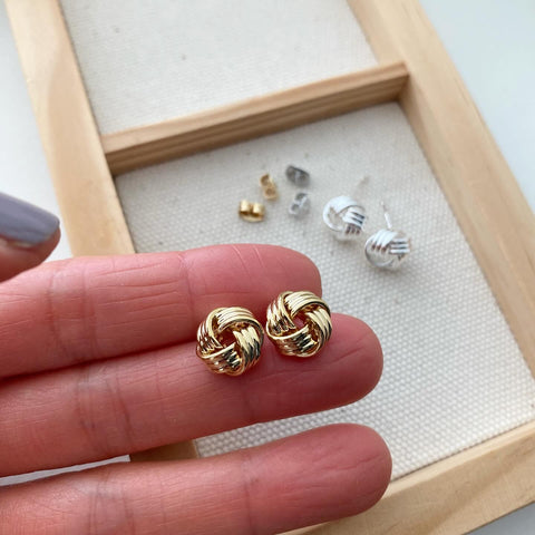 Textured Knot Earrings