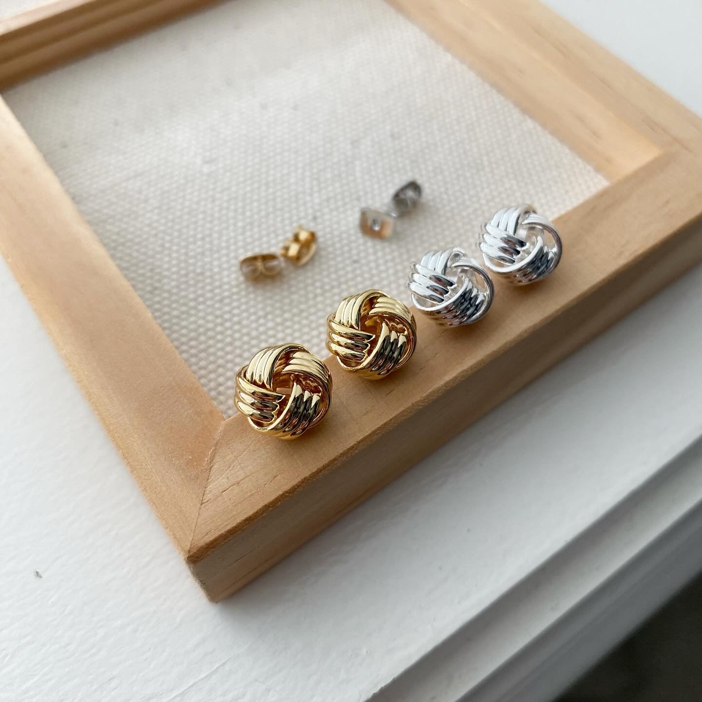 Textured Knot Earrings