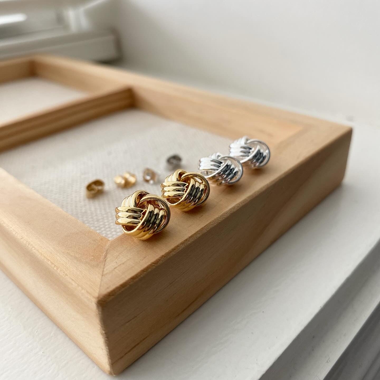 Textured Knot Earrings