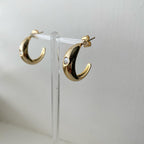 Lone Cubic Hoop Earrings