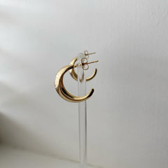 Lone Cubic Hoop Earrings