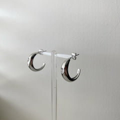 Lone Cubic Hoop Earrings