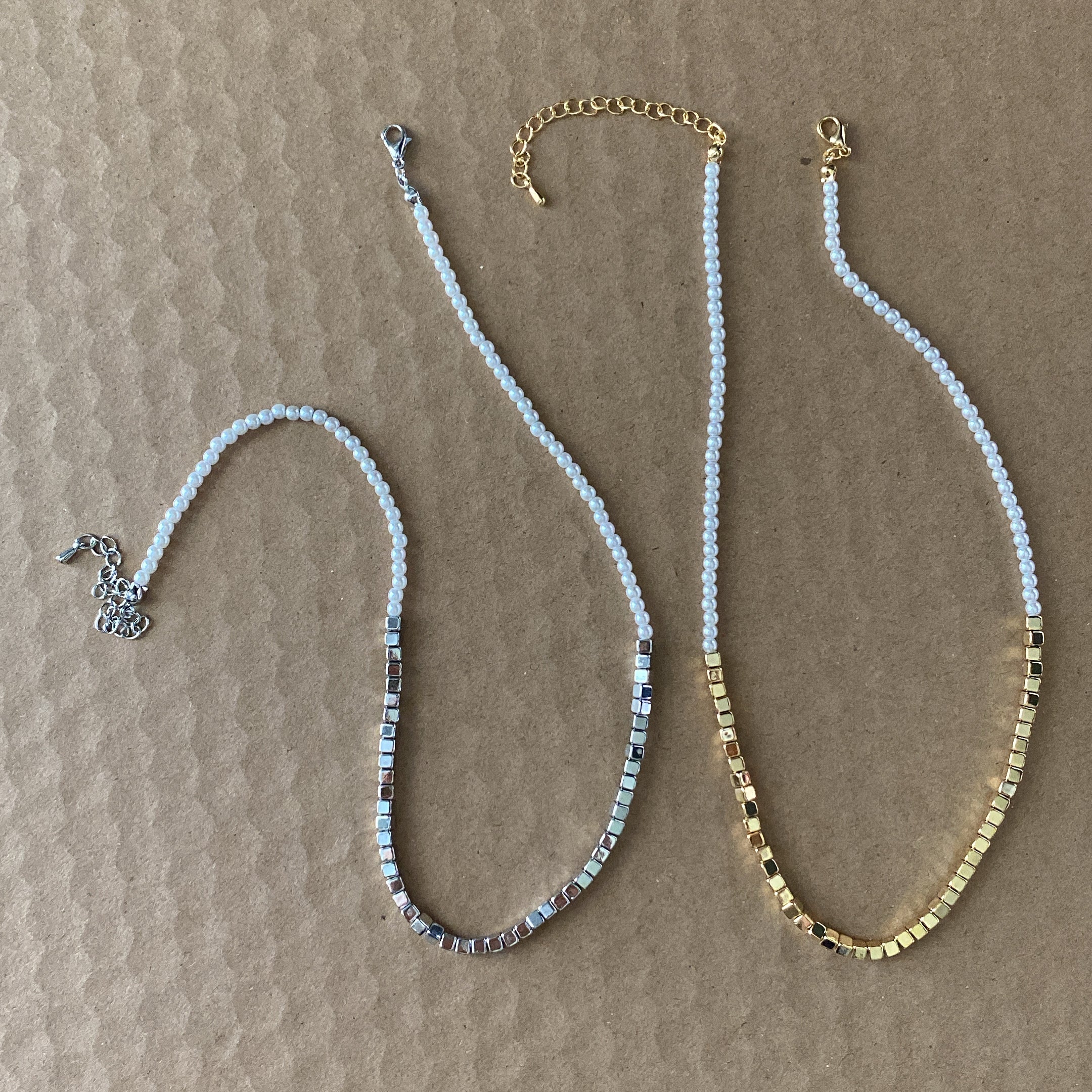 Mishmash Pearl x Cube Necklace