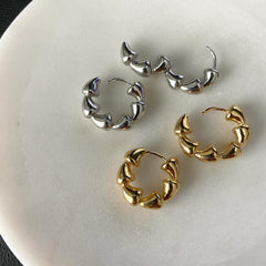 Huggie Hoop Earrings: Horns