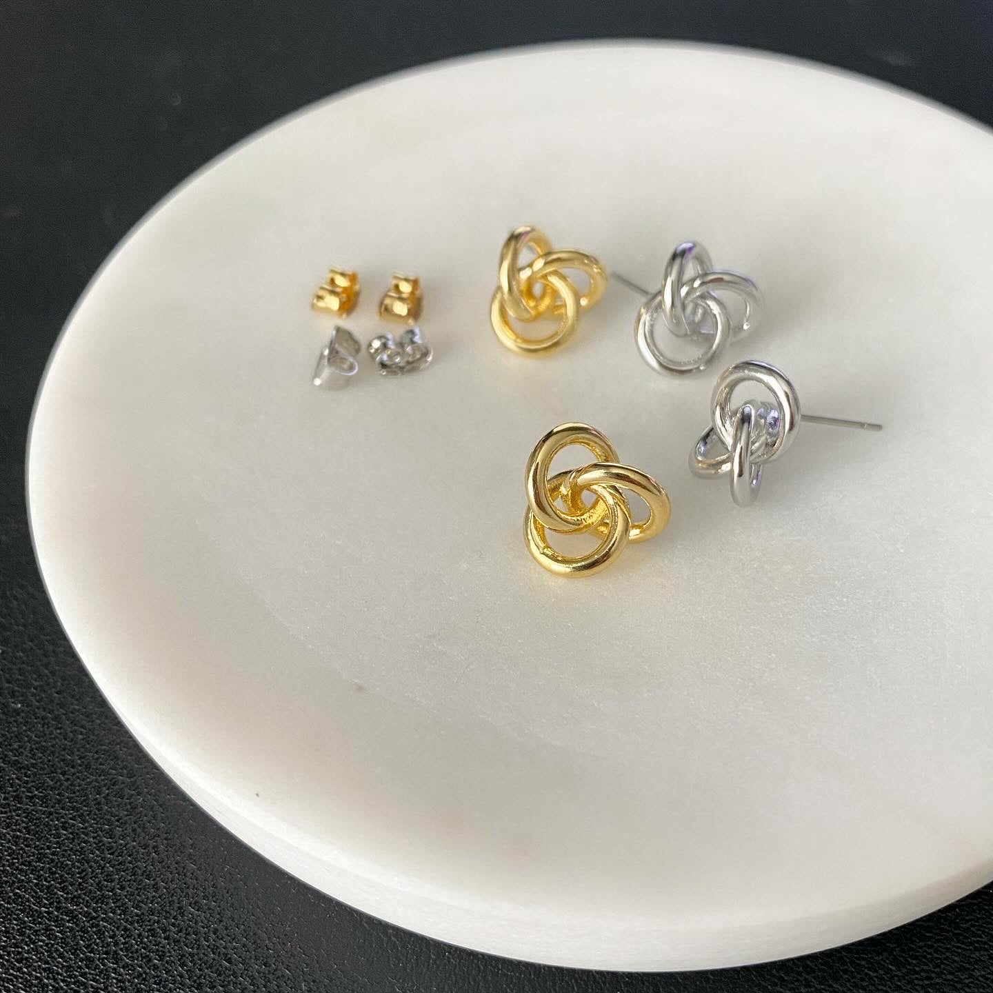 Triple Circle Knot Earrings