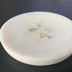 Baby Pavé Disc Earrings