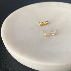 Baby Opal Cluster Earrings