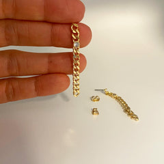 CZ Chain Link Earrings