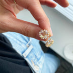 Flower Cluster Loop Earrings