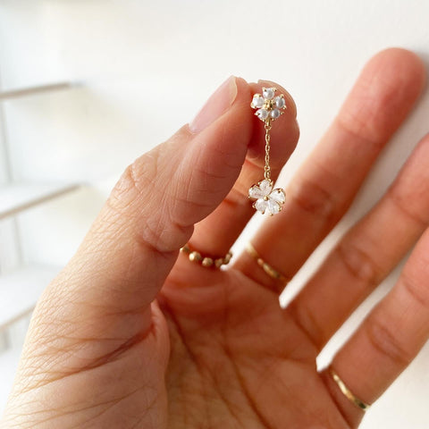 Orchid Pearl Drop Earrings