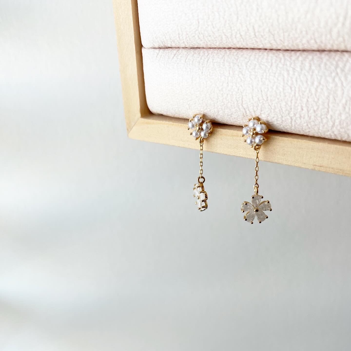 Orchid Pearl Drop Earrings