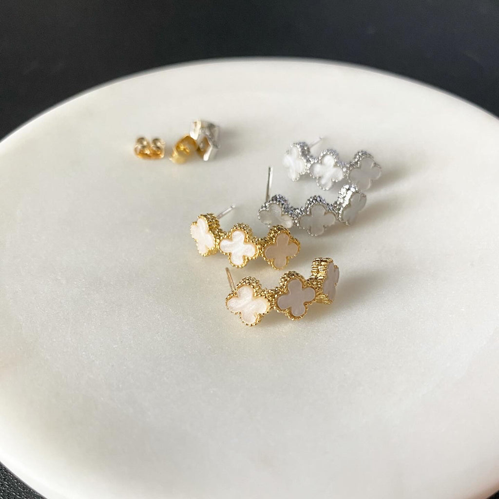 Clover Leaf Triplet Earrings