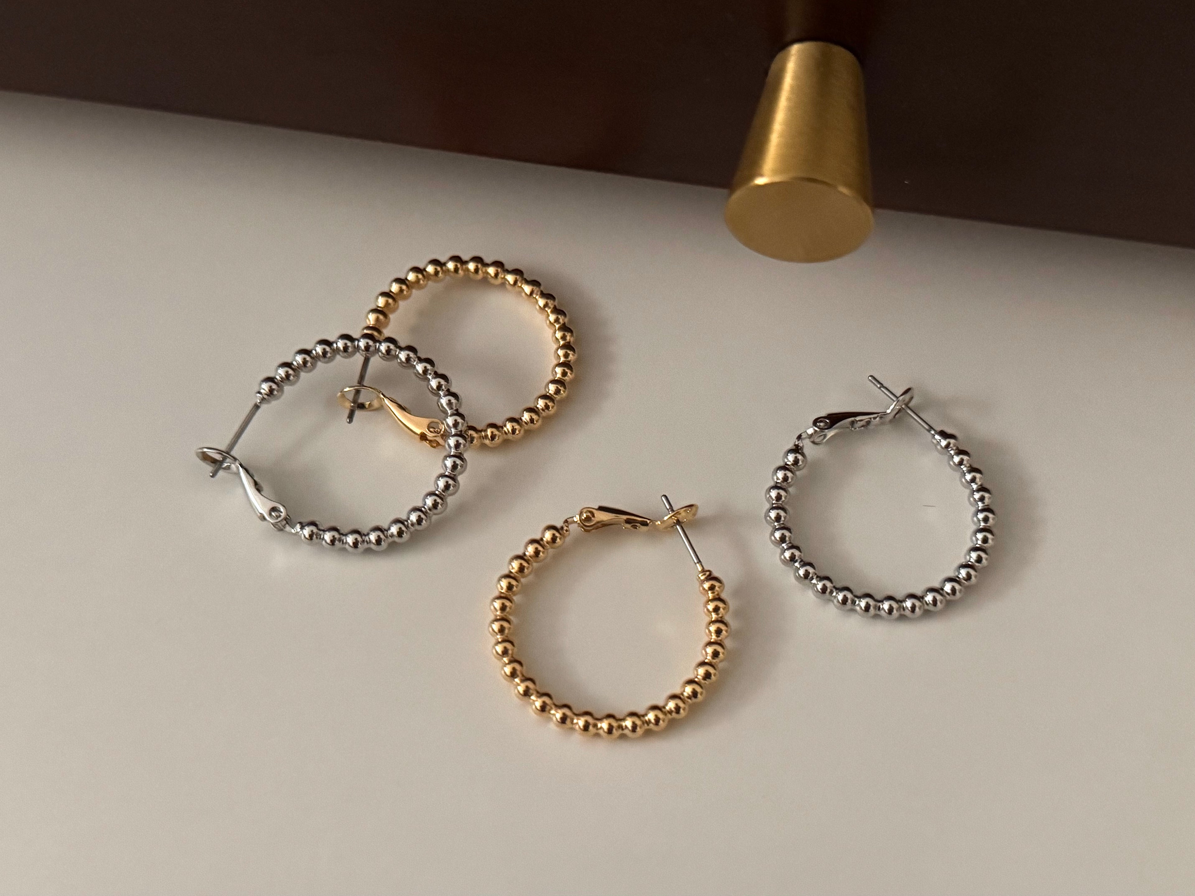 Dotty Beaded Hoop Earrings