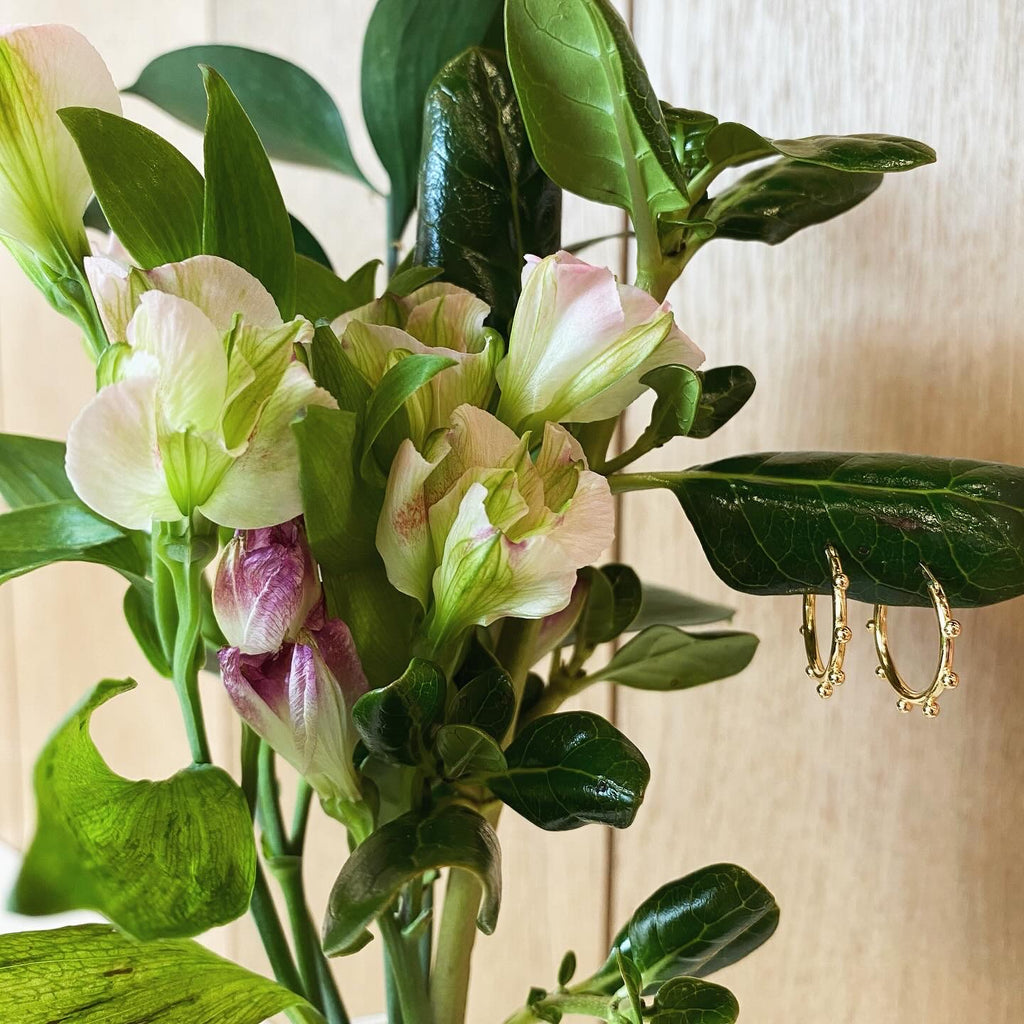 Hoop Earrings: Micro Bead