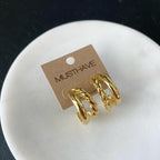 Braid Double Hoop Earrings