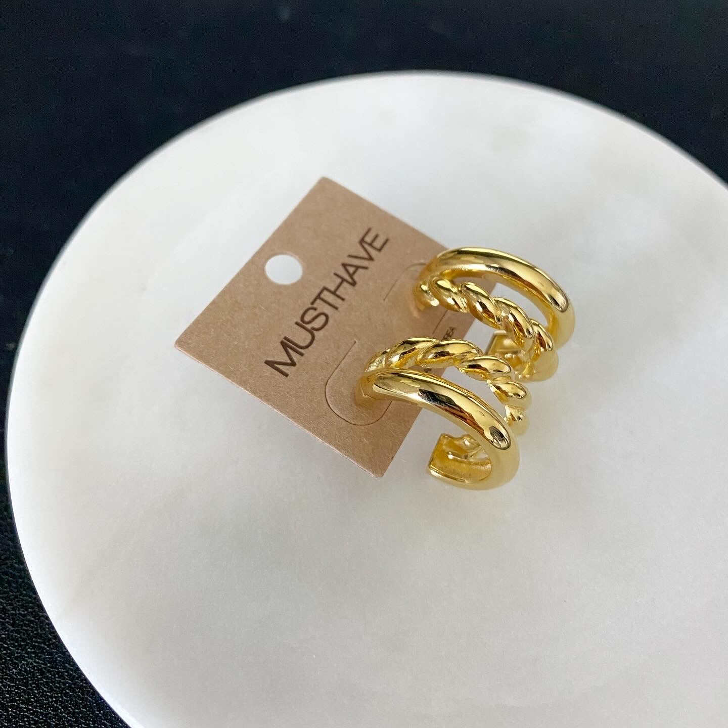 Braid Double Hoop Earrings