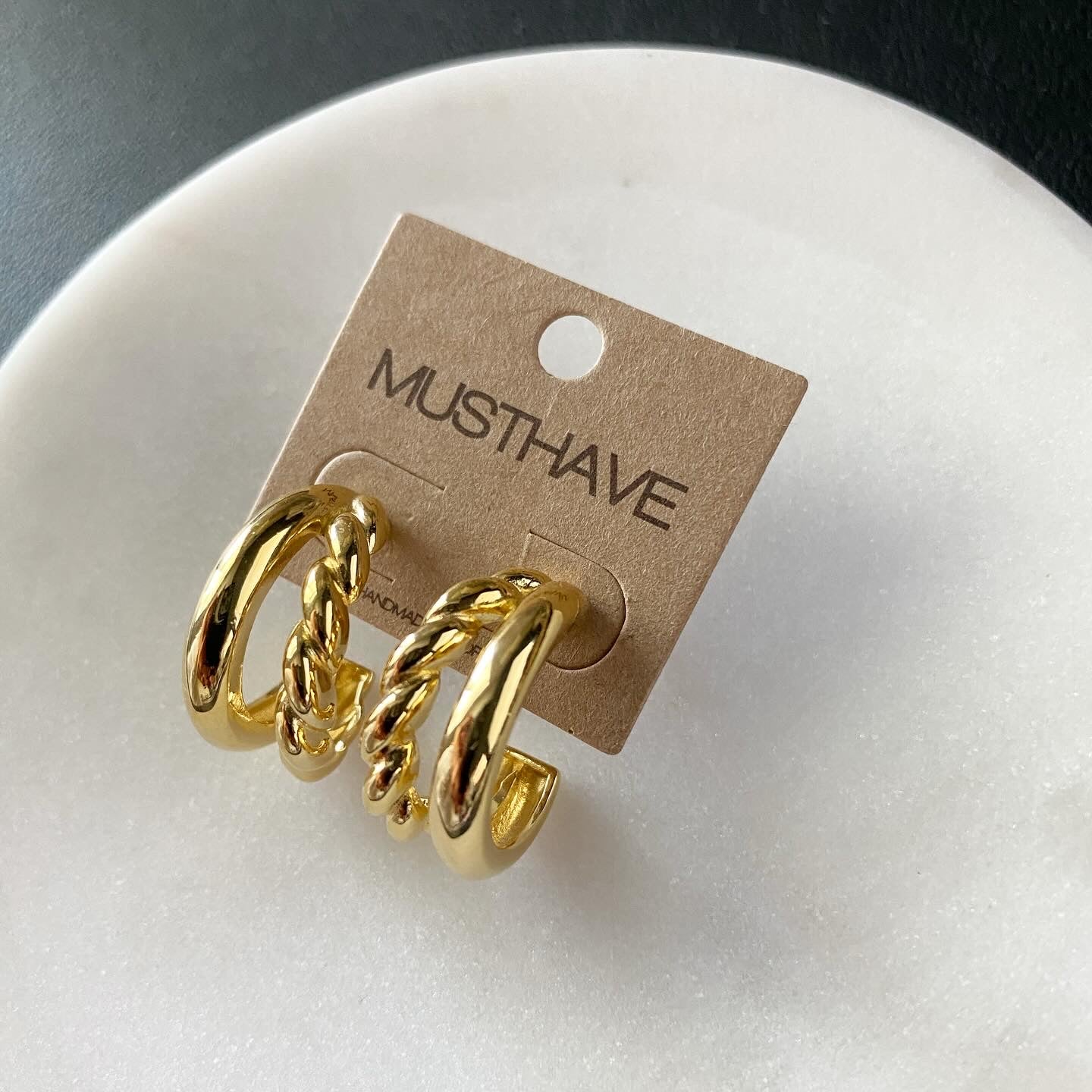 Braid Double Hoop Earrings