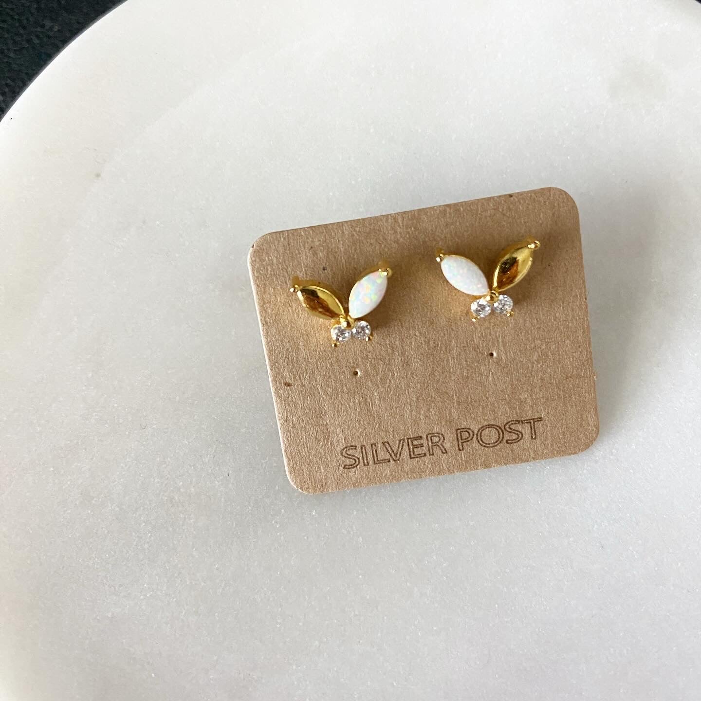Opal Butterfly Earrings