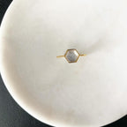 Hexagon (MOP) Ivory Lace Ring