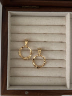 Hammered Door Knocker Earrings