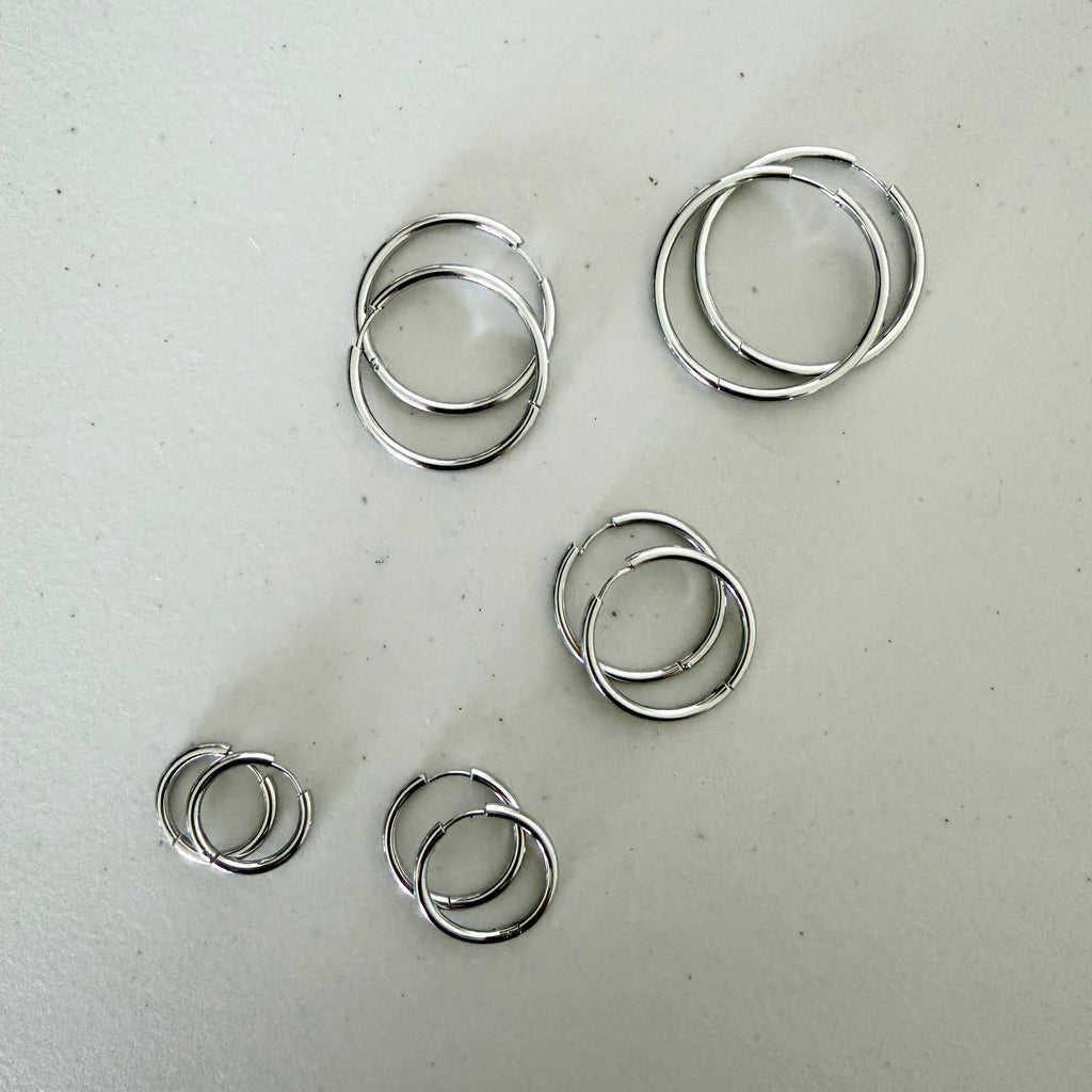 Everyday Hoop Earrings in Stainless Steel
