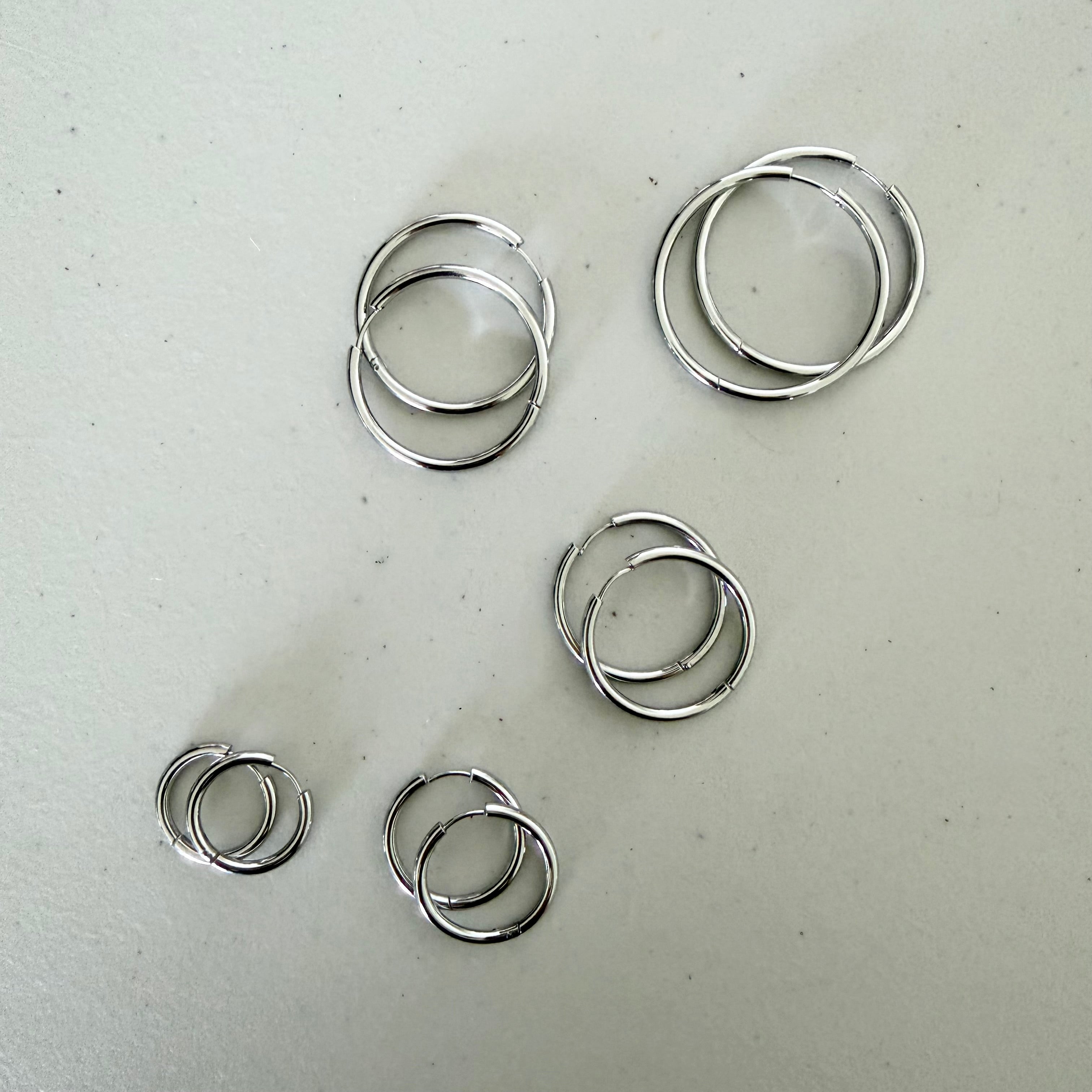 Everyday Hoop Earrings in Stainless Steel